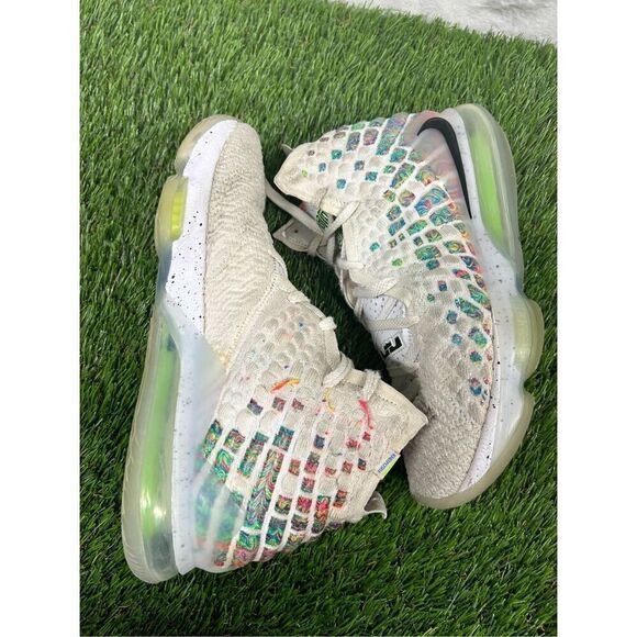Size 10 - Nike LeBron XVII Air Command Force‎ White/multicolor main image 6